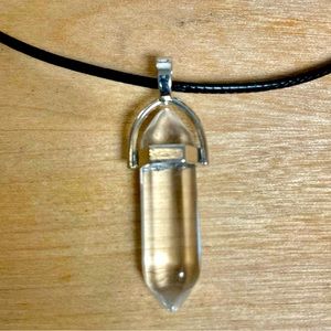 $9 Crystal Gemstone Necklace Pendant Bullet Head Energy Meditation.